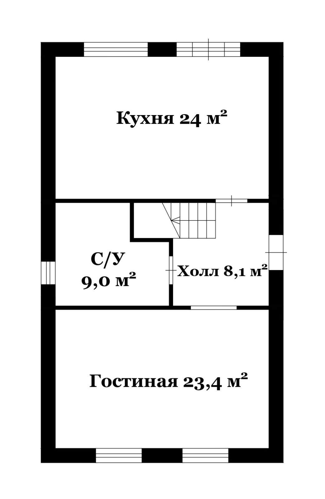 купить загородный дом DHZ82 1 эт